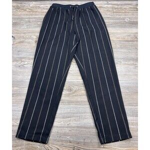Native Youth Men's Furrow Trousers Casual Ankle Pants Black Striped 32/27.5